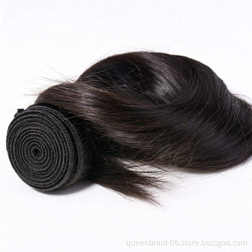 Brazilian Straight Hair Bundles With Closure Virgin Hair 100% Unprocessed Extensions Human Hair Bundles With Natural Color